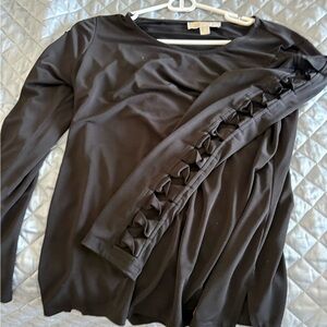 MICHAEL Michael Kors Black Long Sleeve Top with Bow Detailing